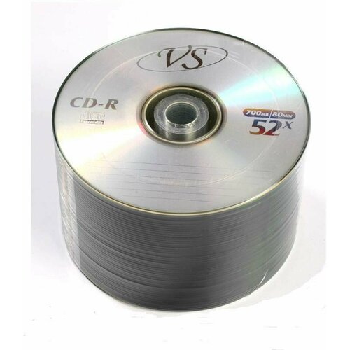 Носители информации CD-R, 52x, VS, Bulk/50, VSCDRB5003 носители информации cd r 52x vs bulk 50 vscdrb5003