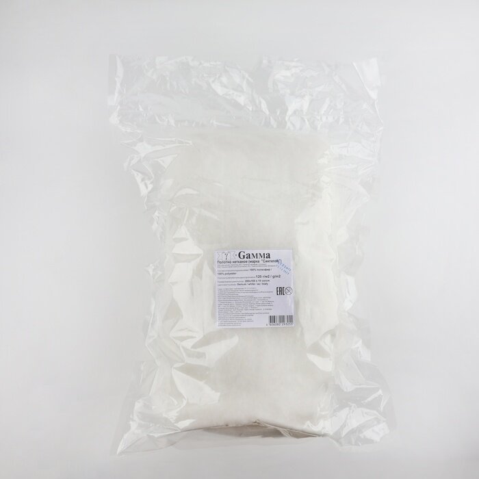Синтепон (полотно нетканое) 200 г/кв. м 150 см х 150 см 100% полиэфир белый