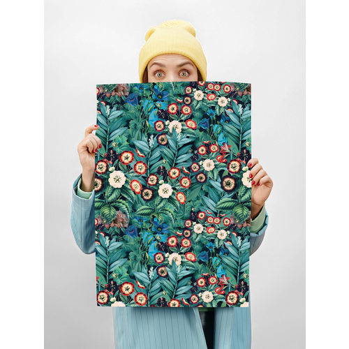 Картина для интерьера на стену 40х50 Midnight Flowers 450₽