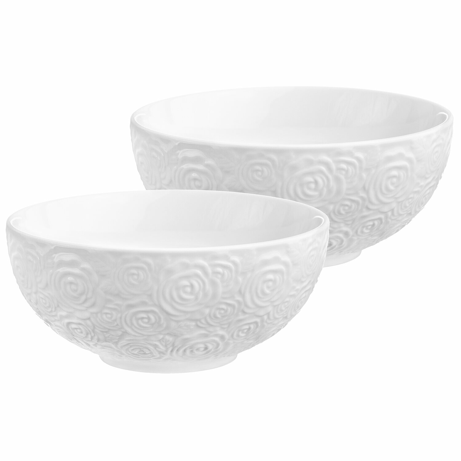 фото Набор круглых салатников 2 предмета 790 мл 16х16х7 см Elan Gallery Розы