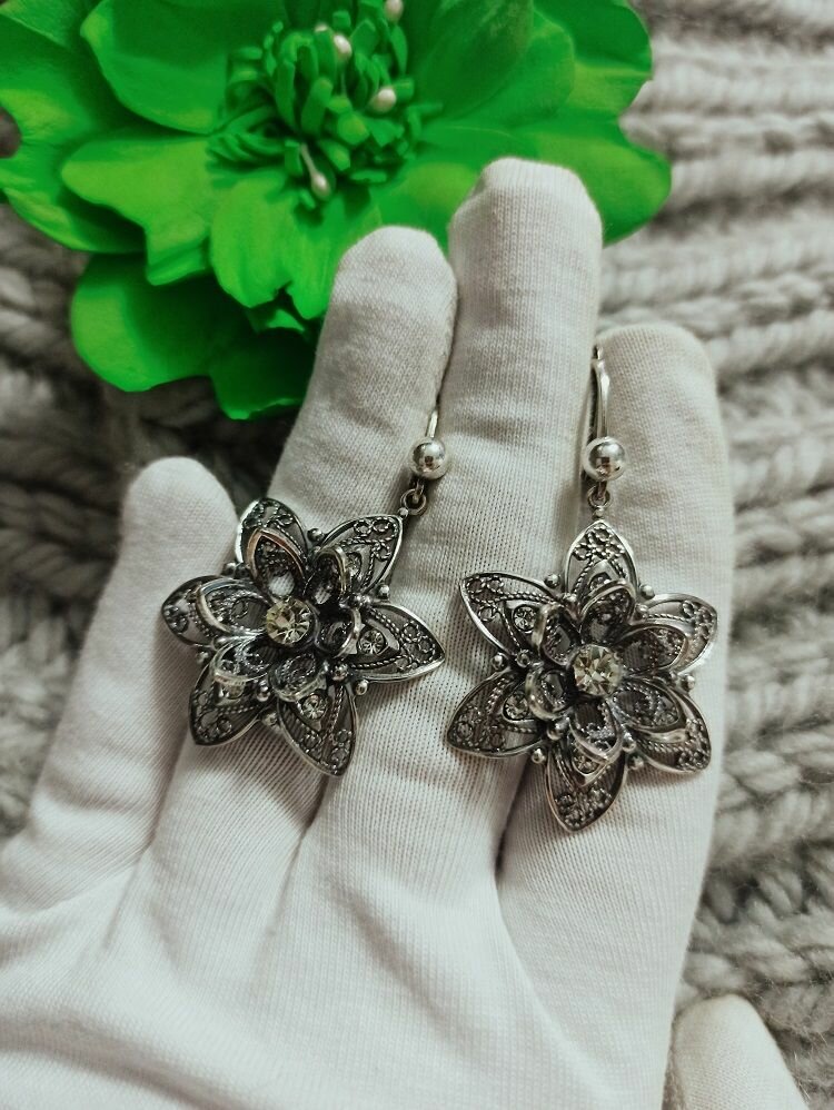 Серьги, стекло