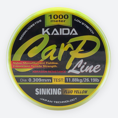 Леска KAIDA Carp Line NEON монофильная для рыбалки 1000 м 0.309 мм