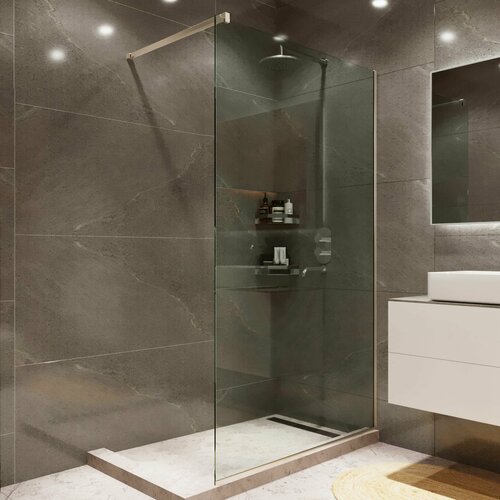 Душевая перегородка Walk In MEBELVANN 600x2000 профиль хром прозрачное стекло 8 мм