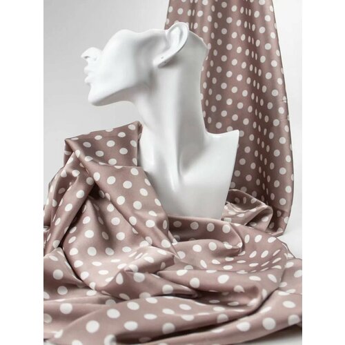 Шёлк искусственный в горох