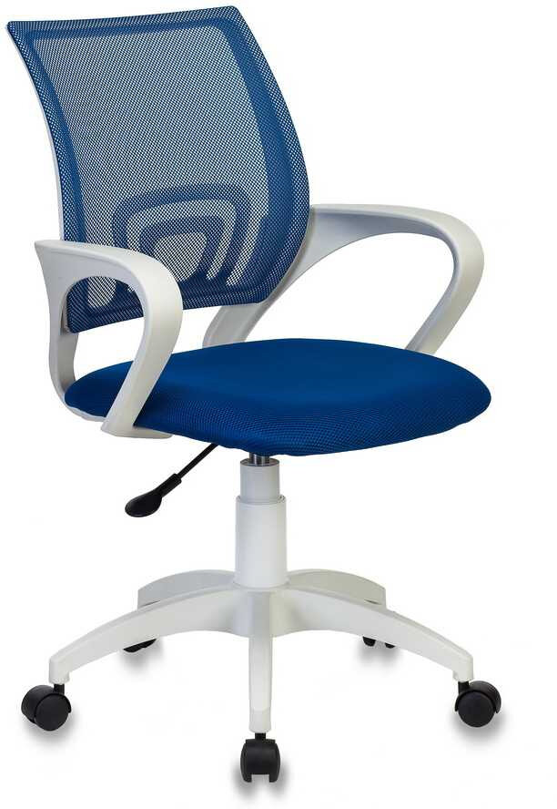 Кресло Бюрократ CH W696, обивка: сетка/ткань, цвет: синий/синий TW-10 (CH W696 BLUE)