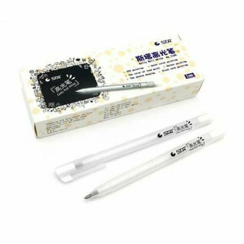 Ручка гелевая БЕЛАЯ 7205 Для прорисовки бликов и обводки тонированый белый корпус 08мм 129601920 315507 285₽