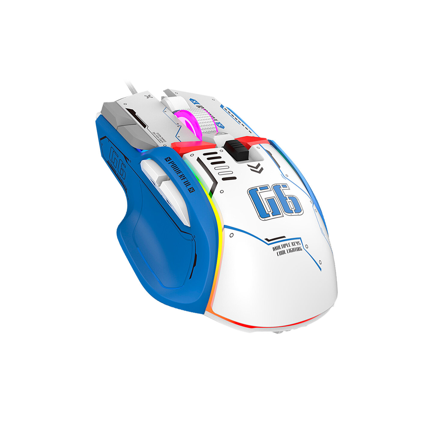 Игровая проводная мышь VOROTEX G6 с подсветкой и 10 программируемыми кнопками, 12800 DPI — фото 1