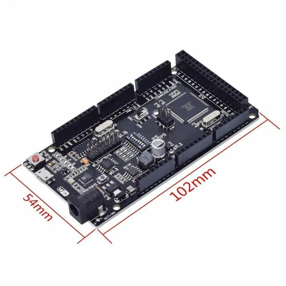 Контроллер Arduino Mega 2560 R3 на ATmega2560 + WiFi ESP8266