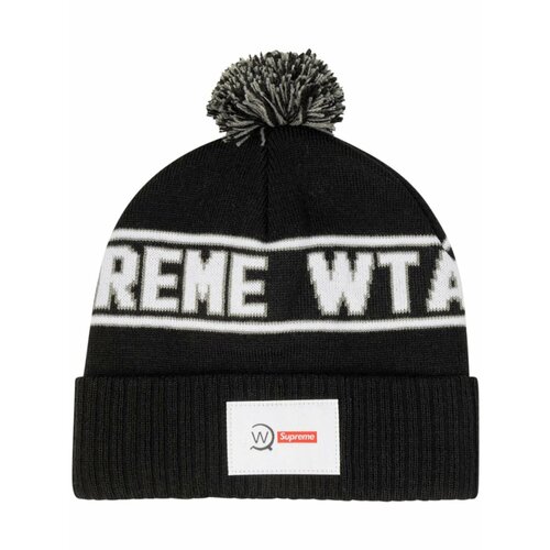 фото Шапка бини supreme для мужчин и женщин, размер onesize, black