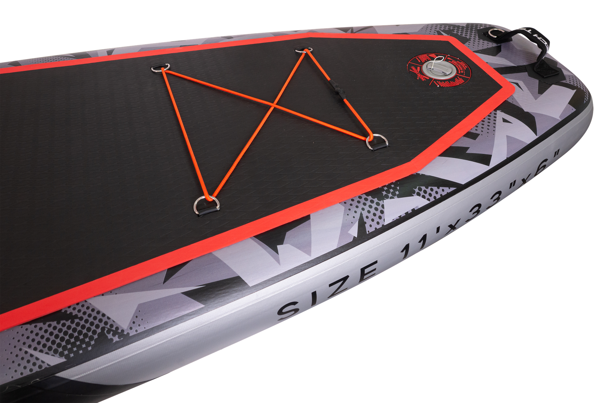 Сапборд TechTeam Hunter 11' (335х83х15) надувной SUP серый (каячное весло, сиденье в комплекте) — фото 1