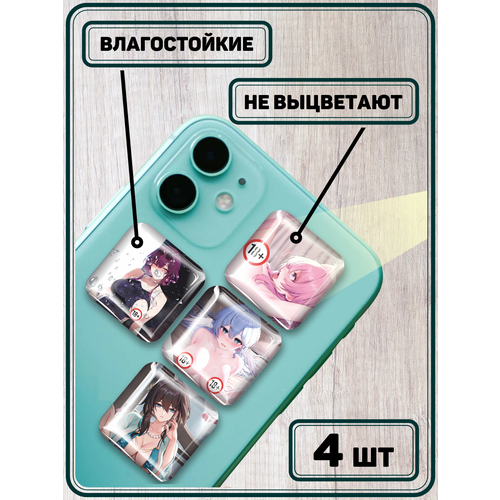 Наклейки на телефон 3D стикеры Waifu Honkai Star Rail