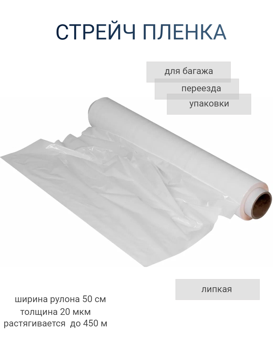 фото Прозрачная стрейч пленка для упаковочных и хозяйственных целей