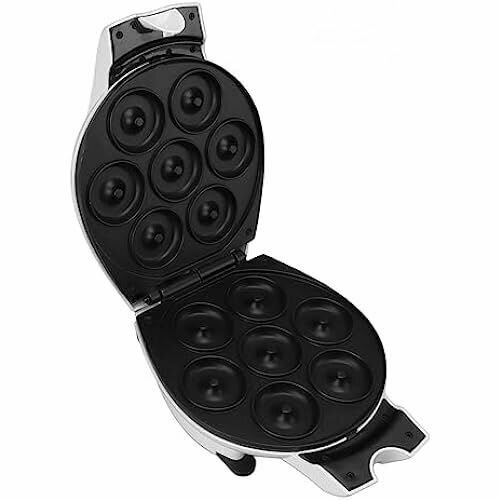 Мини-машина для приготовления пончиков машина для завтрака 7 пончиков с антипригарным покрытием 750 Вт двухсторонний быстрый нагрев ЕС 220 В белый 1672100₽