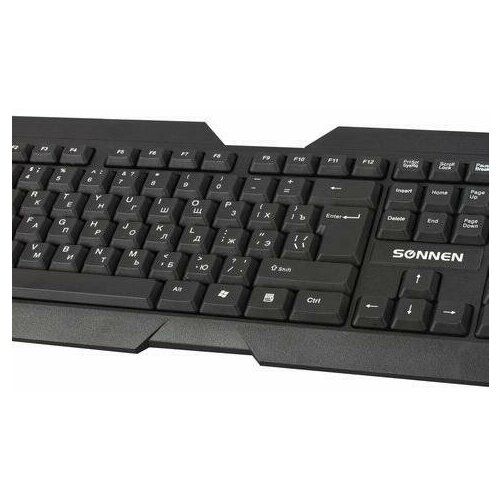 Клавиатура беспроводная SONNEN KB-5156 USB 104 клавиши 24 Ghz черная 512654 112700₽