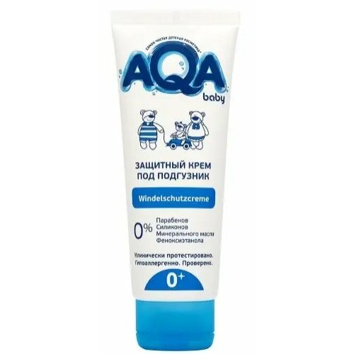 Aqa baby крем защитный под подгузник 75 мл 3уп 1478₽