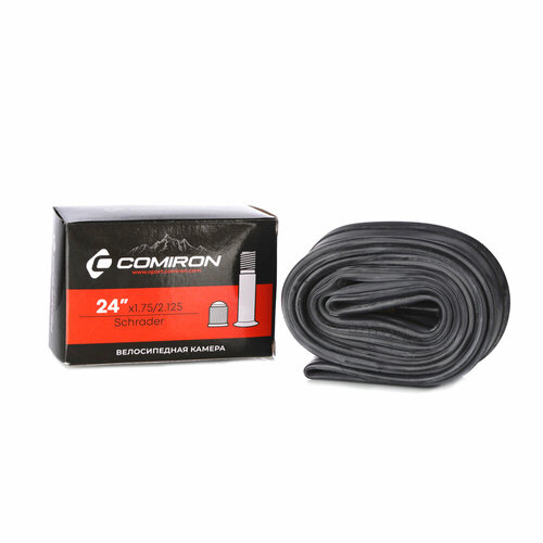 Камера для велосипеда бутиловая COMIRON 24X1752125 Schrader 45mm 206g 496₽