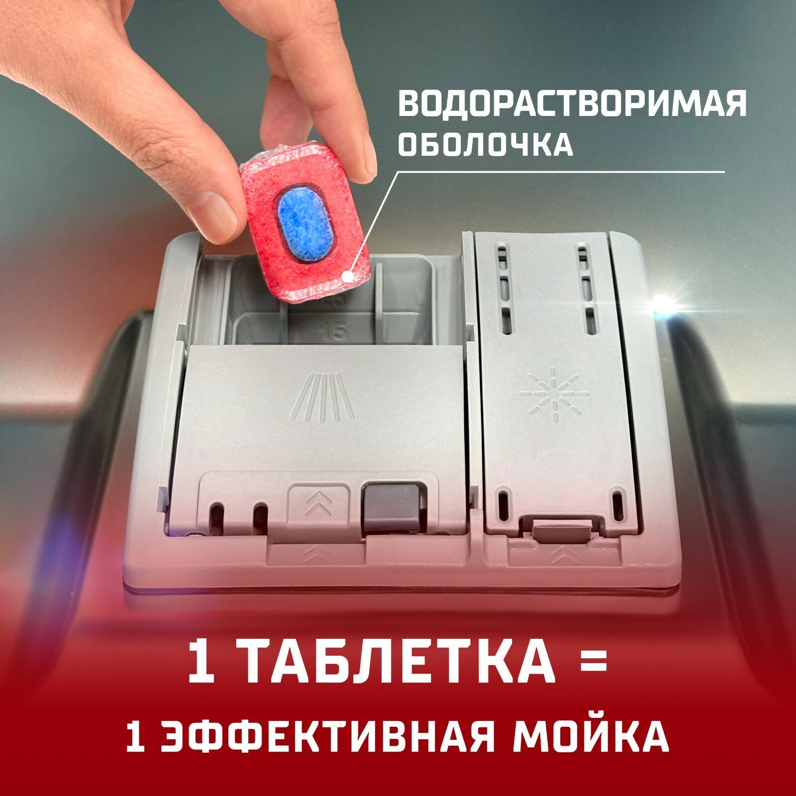 Таблетки для посудомоечной машины сомат All in One 100 штук — фото 1