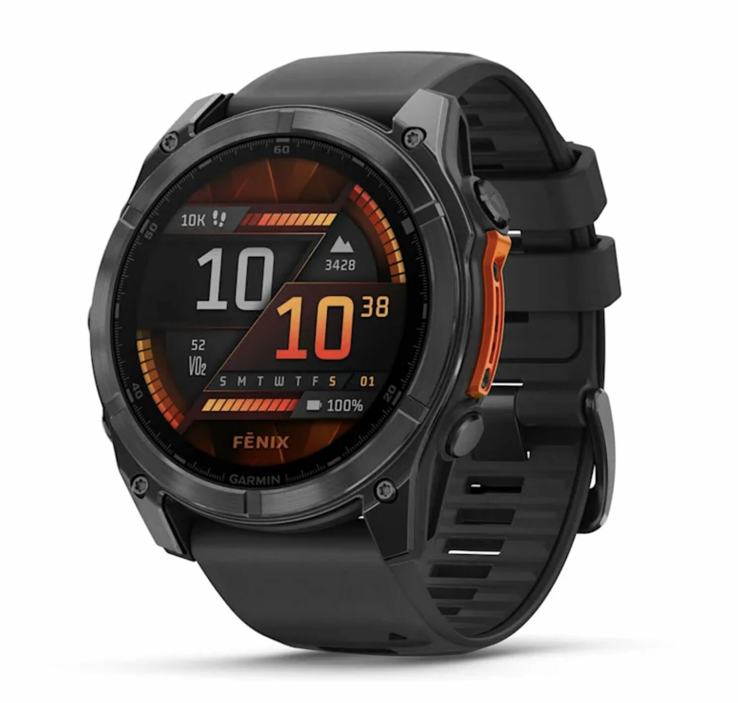 Часы Garmin fenix 8 - 51 mm, AMOLED, Slate Gray with Black Silicone Band (010-02905-00)