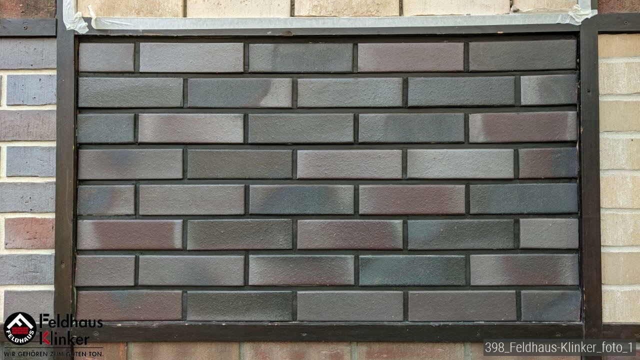 Изображение Feldhaus Klinker Облицовочный клинкерный кирпич Feldhaus klinker K398NF galena cerasi nero