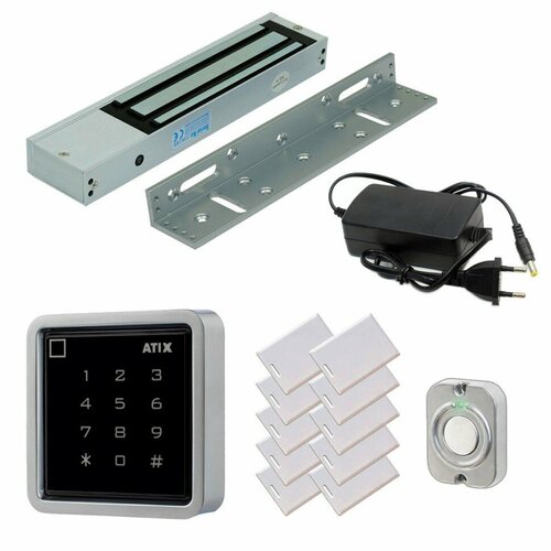 Комплект СКУД для офиса с WiFi кодонаборной панелью и электромагнитным замком 180 с уголком карты 8990₽