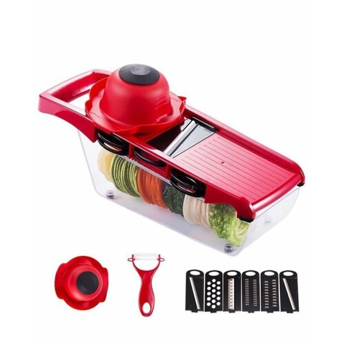 Многофункциональная терка овощерезка 10 в 1 со сменными насадками и контейнером 449₽