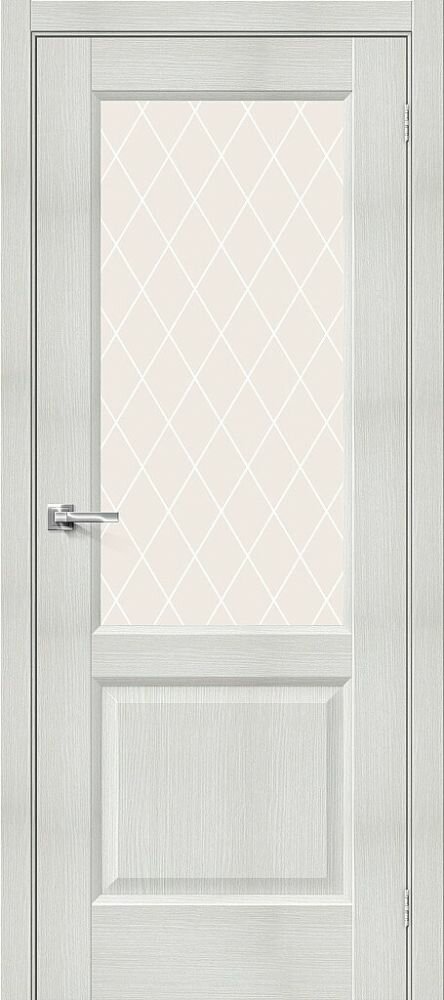 Межкомнатная Дверь с Экошпоном Bravo Неоклассик-33 Bianco Melinga / White Сrystal 900x2000 (полотно 1шт) / Браво