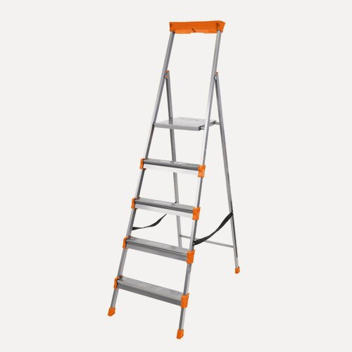 Изображение товара Стремянка Nika, металл, 5 ступеней, максимальная нагрузка 150 кг