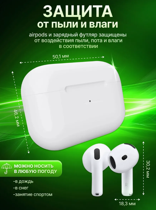Беспроводные наушники AIPods 4 NEW 2025/Bluetooth наушники для iPhone и Android/Белые — фото 1
