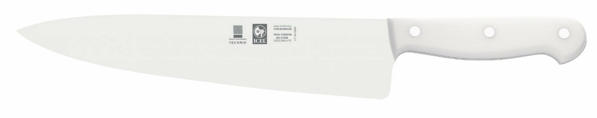 Нож поварской 310/430 мм. Шеф, нержавеющая сталь, белый TECHNIC Icel
