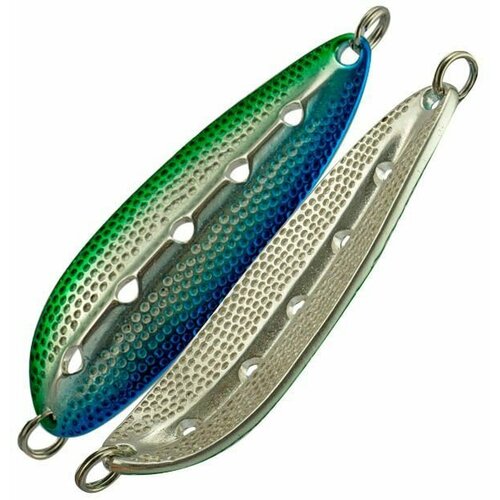 Блесна из латуни на лосося, покрыта серебром RB Скорпио 37гр 362