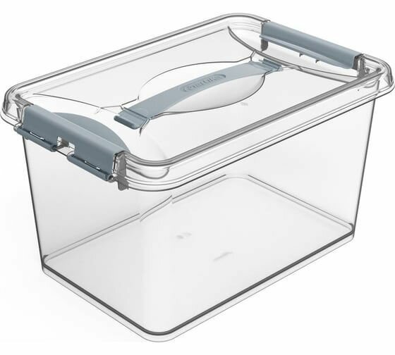 Контейнер Martika с защелками и ручкой 10 л клик прозрачный С274ПРО