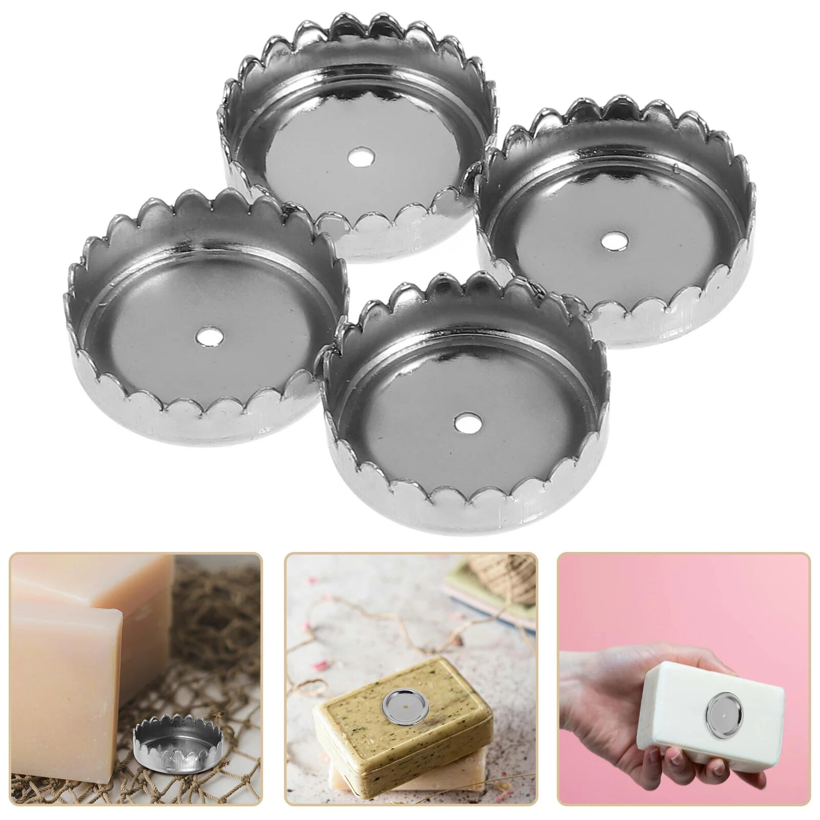4 х держатели для мыла из нержавеющей стали Silver
