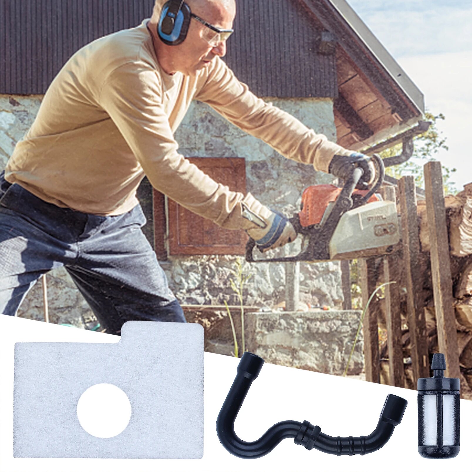 Изображение Комплект воздушных и топливных фильтров Adefol для Stihl MS180 MS170