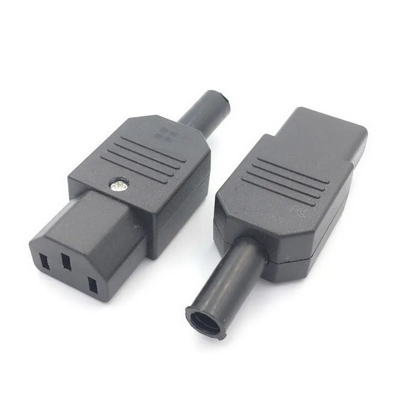 Розетка и штекер IEC C13 C14 10А 250В черный, Female, Другой