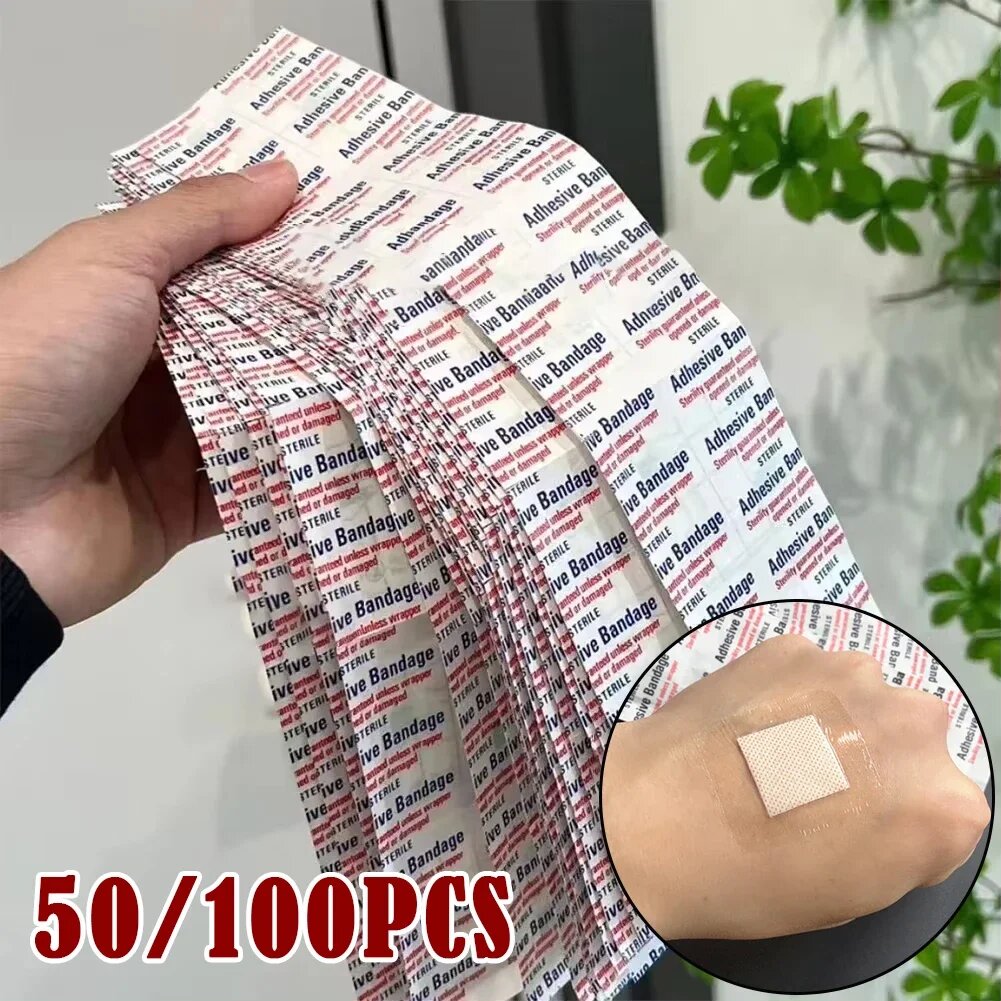 Защитный Пластырь 100/50 шт, прозрачный водонепроницаемый пластырь для ран, 38 х38 мм, 50Pcs