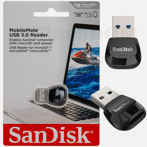 Изображение товара Картридер SanDisk MobileMate USB 3.0 Reader Устройства для чтения карт памяти SDDR-B531-GN6NN
