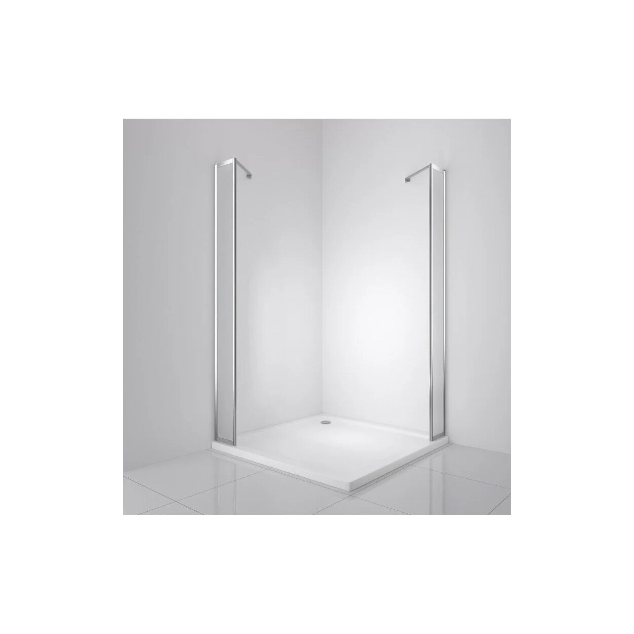 Боковая панель BelBagno LUCE-20-FIX-P-Cr хром стекло матовое 6 мм (1950х200)