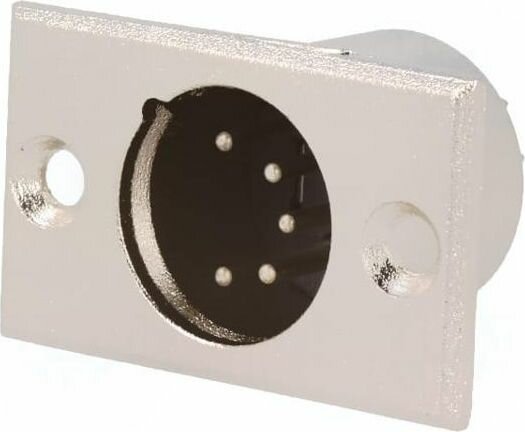 Гнездо NINIGI XLR-5W-C Гнездо XLR "папа" PIN 5 пайка диаметр монтажного отверстия 19мм 1шт