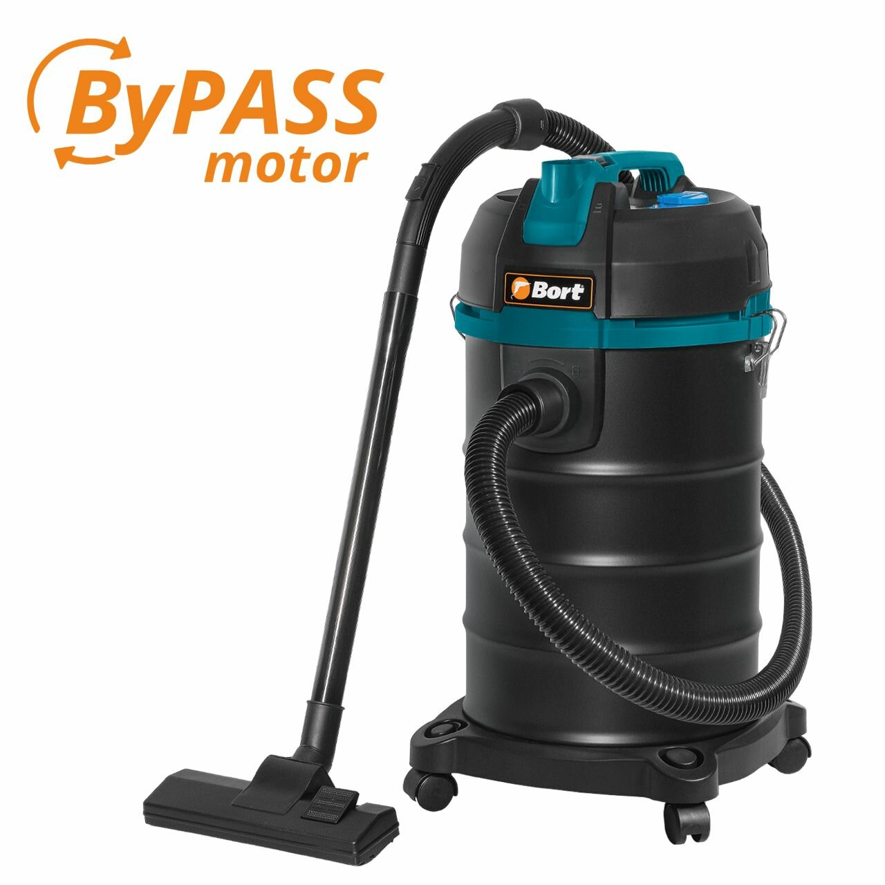 BORT Пылесос строительный BSS-1530, черный
