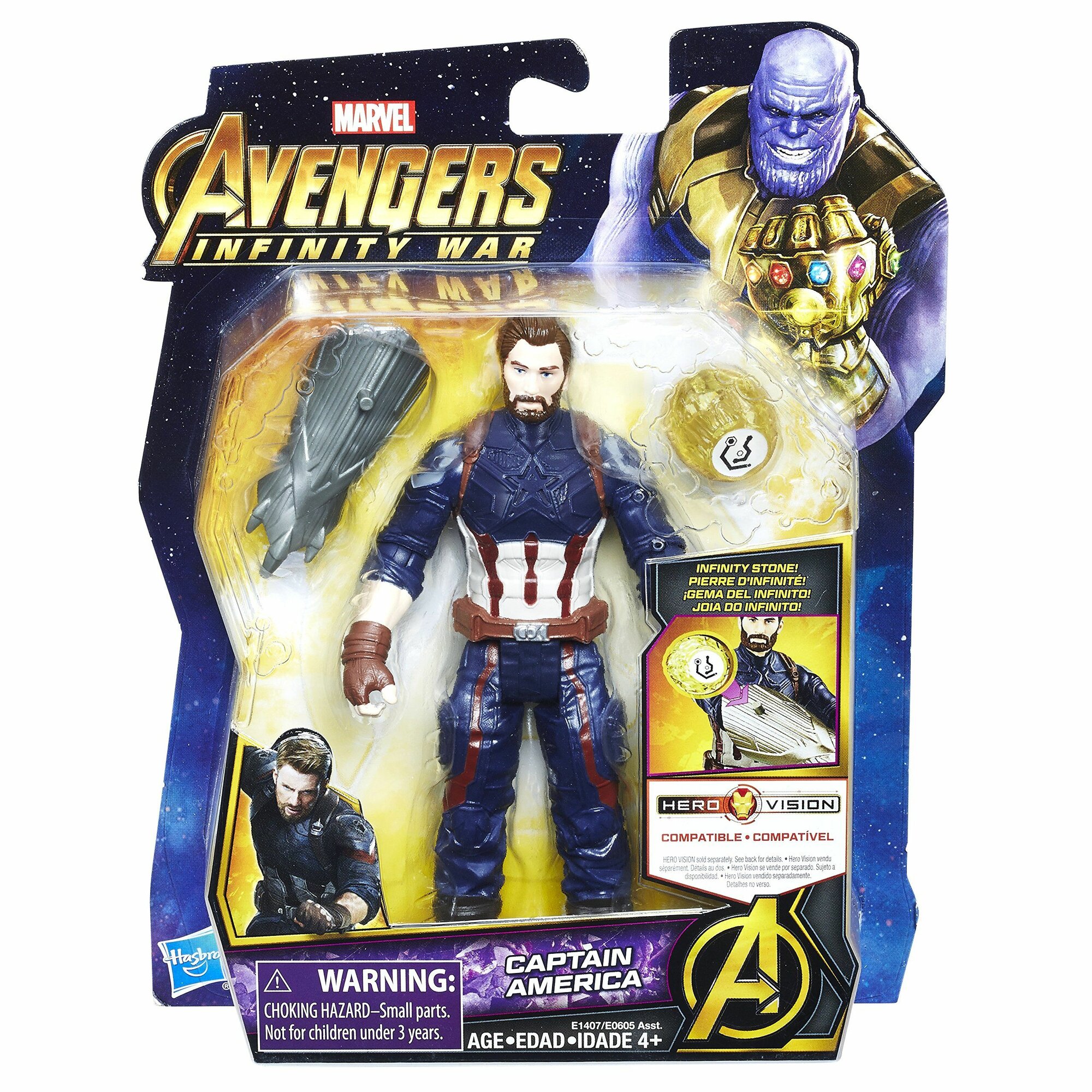 Hasbro Marvel Avengers Infinity War Captain America / Детский набор кукол Марвел Мстители герой, Марвел