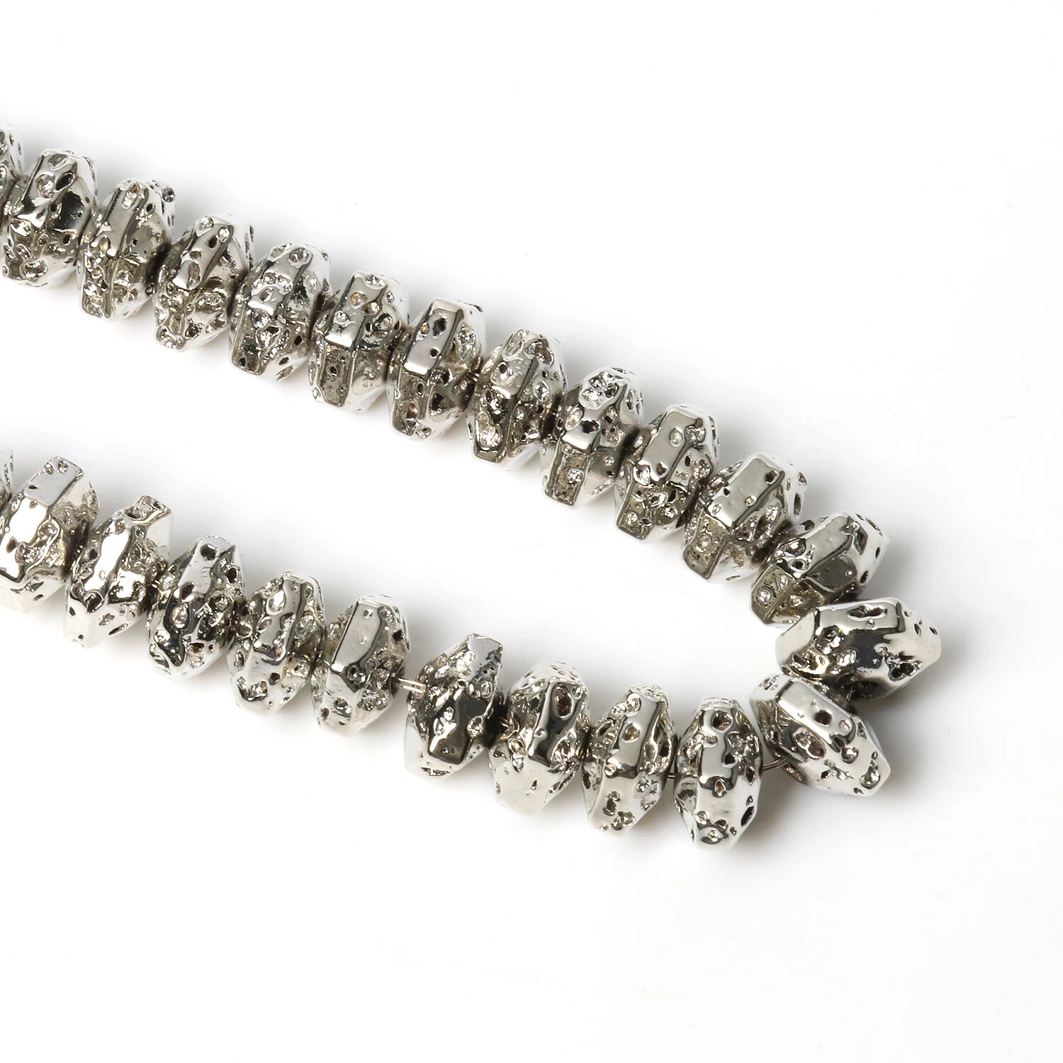 Бусины из лавового камня и гематита TTUIJI, Серебряный, 6x4mm 105pcs