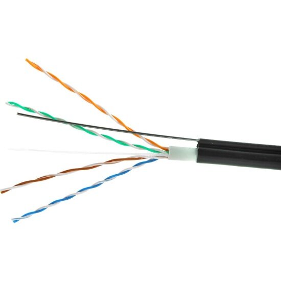 Кабель Cablexpert UTP outdoor 4x2x0.51 на тросу мед кат.5e однож 100м
