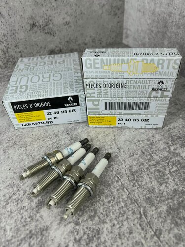 Изображение товара Свечи зажигания на двигатель H4M HR16DE . Renault Logan Duster Captur 114лс Ларгус + Гранта 90 лс Qashqai Vesta Х-рей 224011561R