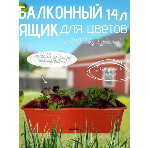 Ящик балконный для цветов пластиковый с нижним поливом 60 см 889₽
