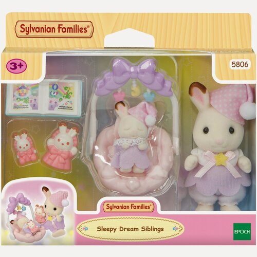 Изображение товара Игровой набор Sylvanian Families "Шоколадные крольчата и колыбель" 5806, 3+, 2 фигурки