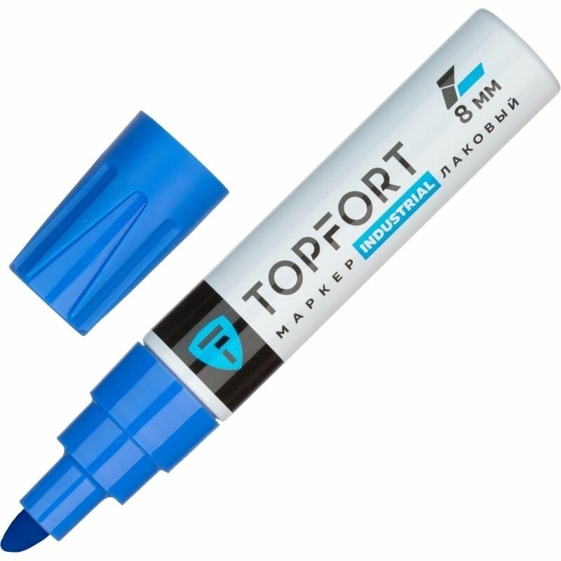 Маркер Topfort "Industrial", лаковый, 8 мм, синий (ZP2502)