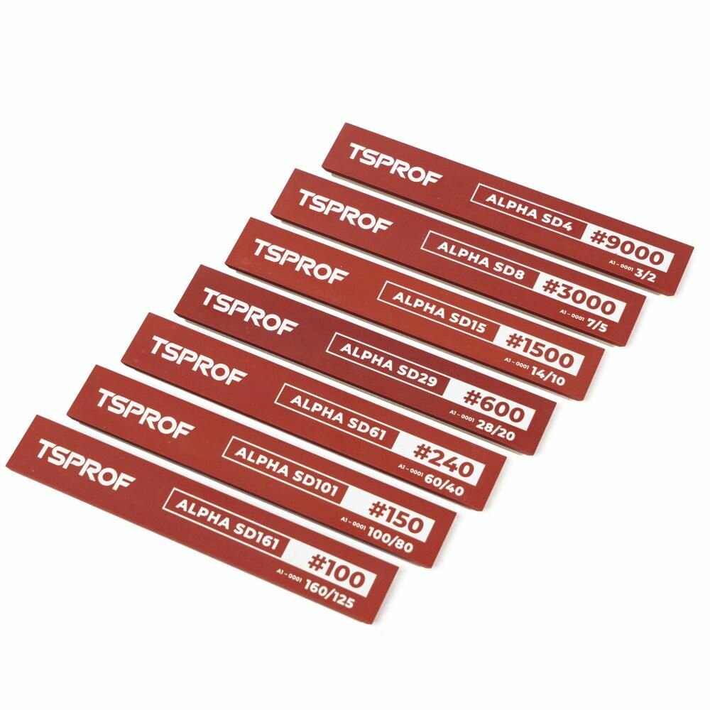 Набор алмазных брусков для заточки TSPROF Alpha SD161 SD4 (7 шт.)