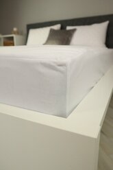 Наматрасник Linen Way, водонепроницаемый, натяжная, 90x200х30, белый