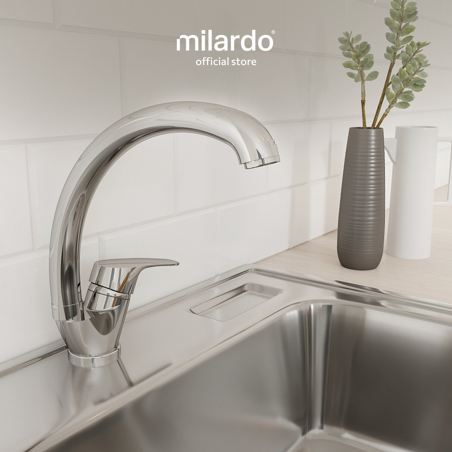 Смеситель для кухни Milardo Meal M05SB0JM05 хром высокий излив