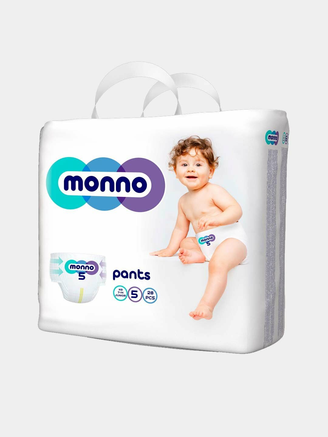 Подгузники-трусики MONNO 5 (10-17 кг) 60 шт – комфорт и надежная защита для активных малышей